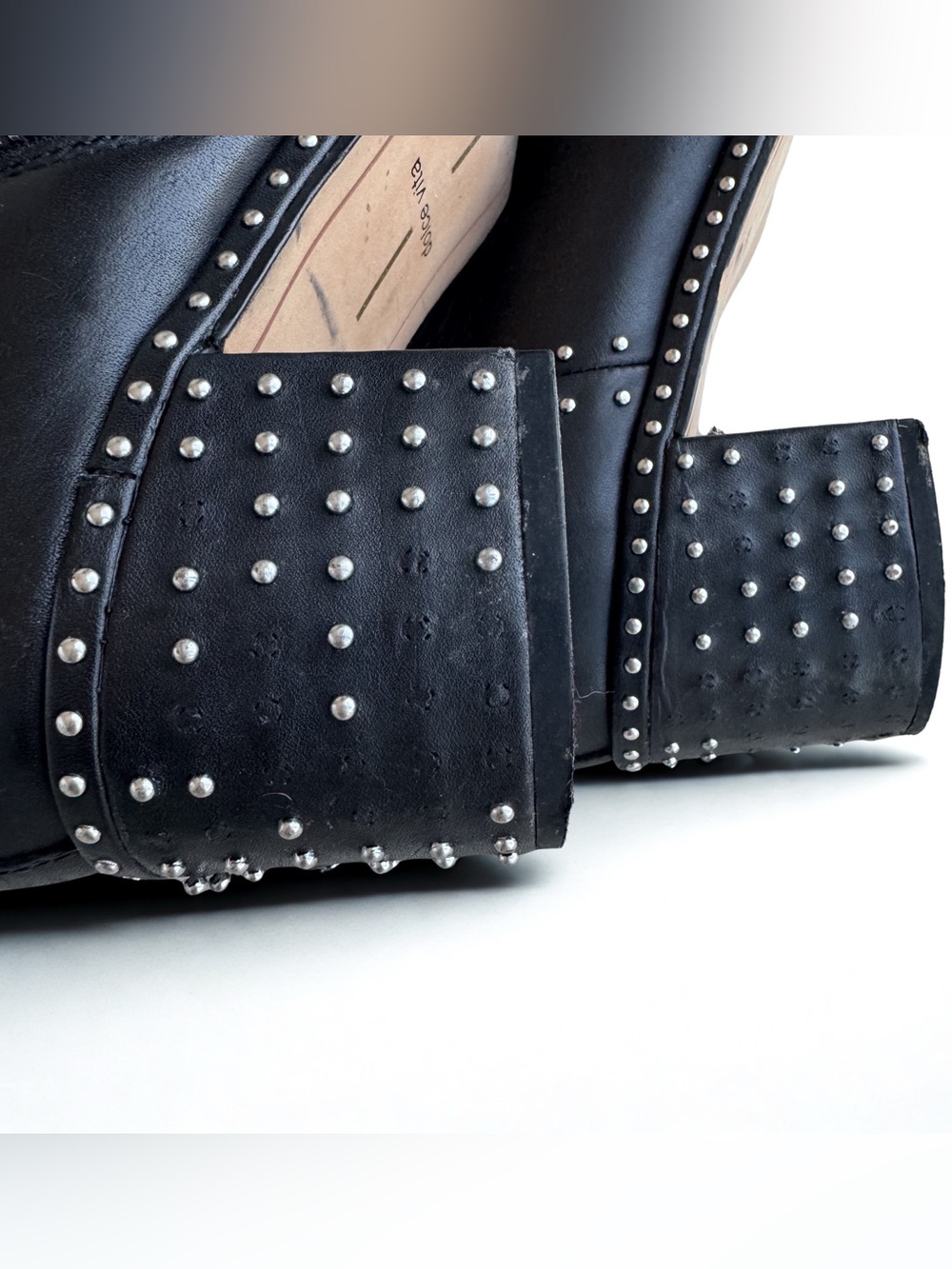 Dolce Vita | Women’s Studded Western Ankle Boots Black Faux Leather - Picture 2 of 7
